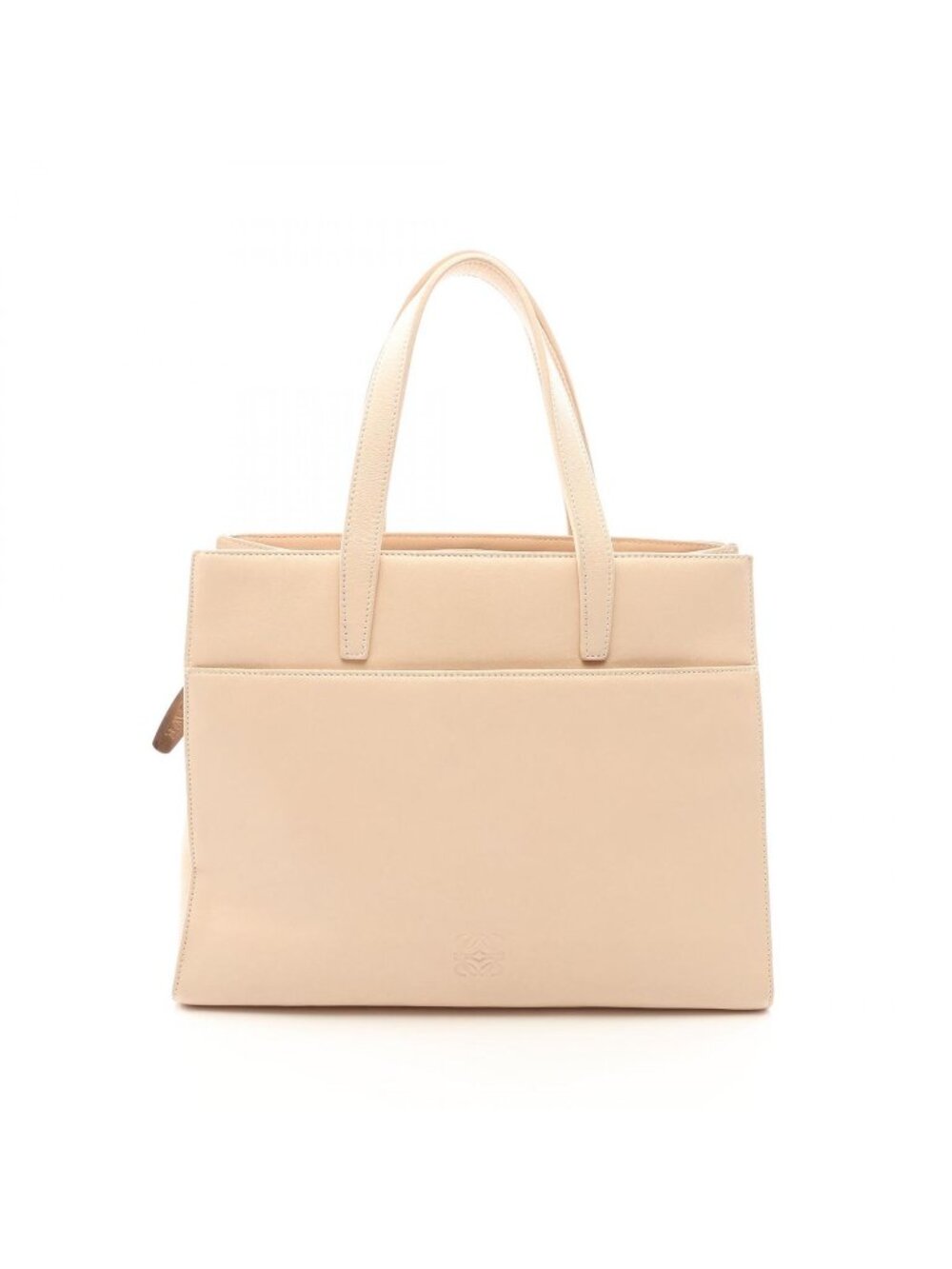 Loewe Handbag Anagram Beige Leather